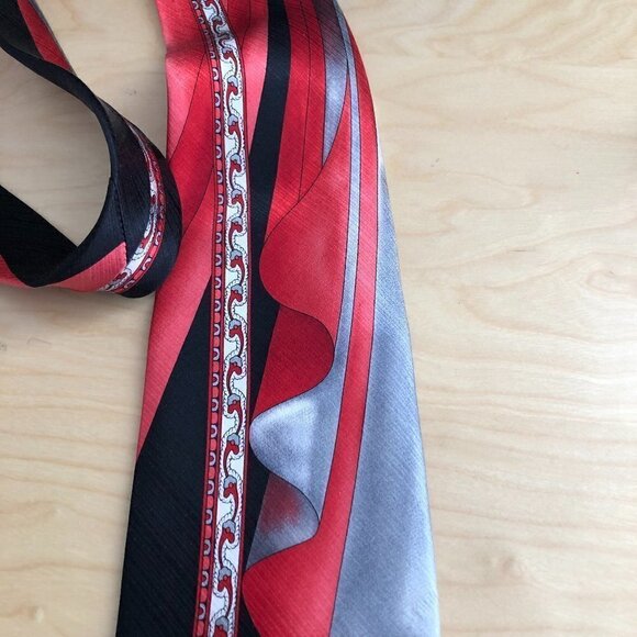 Vtg Portofino Collection Handmade Silk Necktie - Paisley & Swirls - Picture 5 of 8